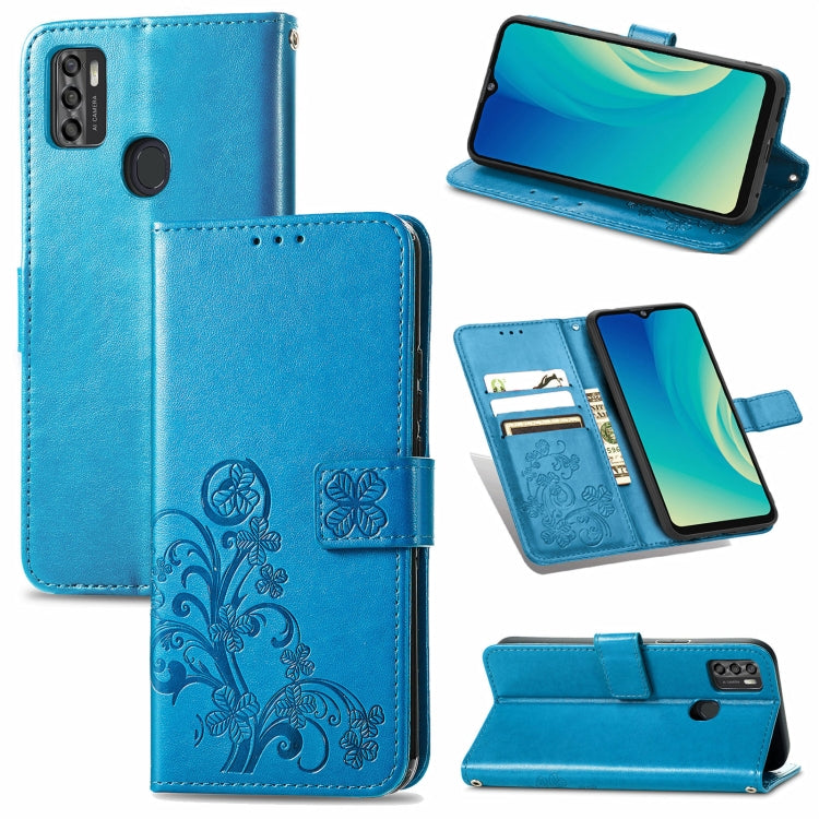 Four-leaf Clasp Embossed Buckle Mobile Phone Protection Leather Case with Lanyard & Card Slot & Wallet & Bracket Function, For Samsung Galaxy A22 5G, For Samsung Galaxy A22 4G, For Samsung Galaxy F62/M62, For Samsung Galaxy S21 FE, For OPPO A54  4G    ...