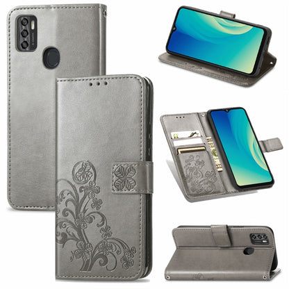 Four-leaf Clasp Embossed Buckle Mobile Phone Protection Leather Case with Lanyard & Card Slot & Wallet & Bracket Function, For Samsung Galaxy A22 5G, For Samsung Galaxy A22 4G, For Samsung Galaxy F62/M62, For Samsung Galaxy S21 FE, For OPPO A54  4G    ...