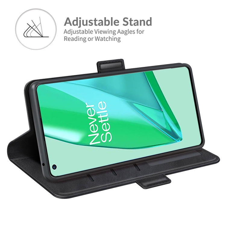 Black leather flip phone case with adjustable viewing stand for watching