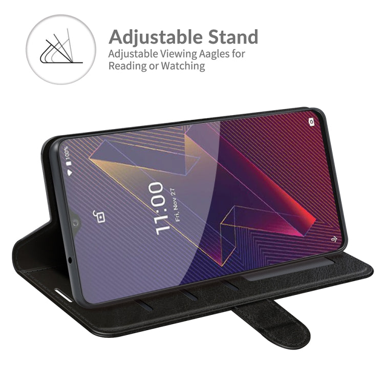 Black flip wallet phone case with adjustable stand for Wiko Power U20