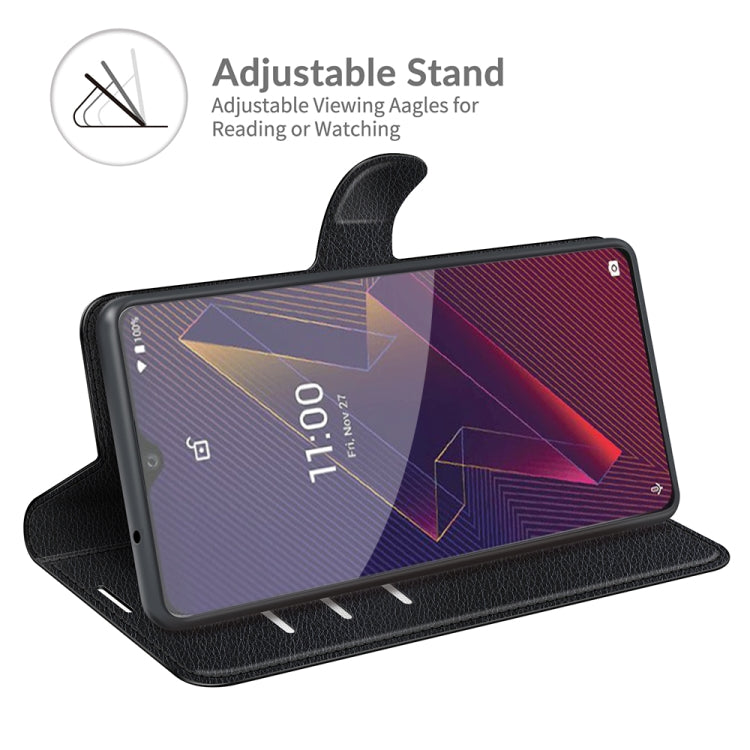 Black flip stand case with adjustable viewing angle for phone