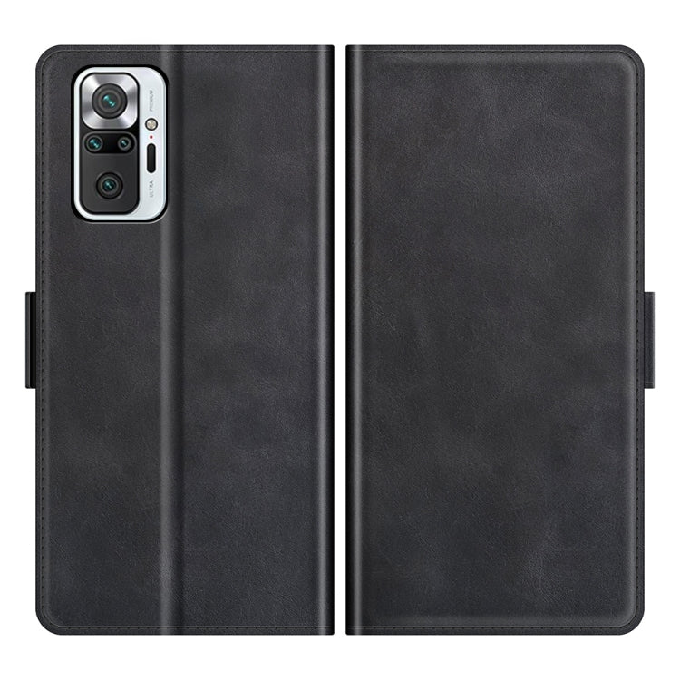 Black flip phone wallet case with magnetic sides and protective back cover
