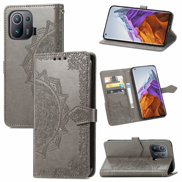 Mandala Embossing Pattern Horizontal Flip Leather Case with Holder & Card Slots & Wallet & Lanyard, For Xiaomi Mi 11 Pro, For Xiaomi Mi 11 Ultra