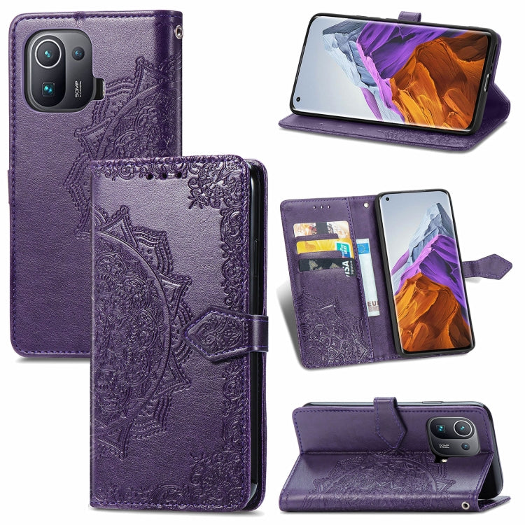 Mandala Embossing Pattern Horizontal Flip Leather Case with Holder & Card Slots & Wallet & Lanyard, For Xiaomi Mi 11 Pro, For Xiaomi Mi 11 Ultra