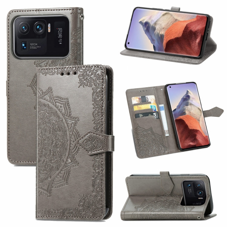 Mandala Embossing Pattern Horizontal Flip Leather Case with Holder & Card Slots & Wallet & Lanyard, For Xiaomi Mi 11 Pro, For Xiaomi Mi 11 Ultra