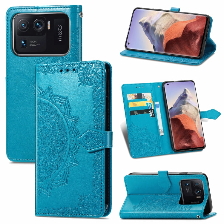 Mandala Embossing Pattern Horizontal Flip Leather Case with Holder & Card Slots & Wallet & Lanyard, For Xiaomi Mi 11 Pro, For Xiaomi Mi 11 Ultra