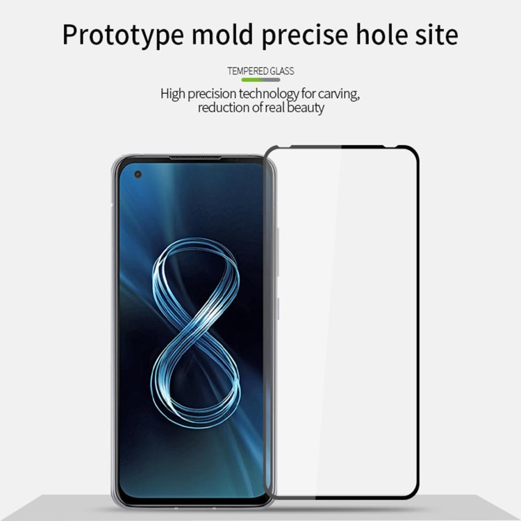 Tempered glass screen protector film with precise cutouts for full-screen coverage