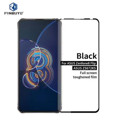Black full-screen 2.5D tempered glass film for Zenfone 8 Flip (ZS672KS)