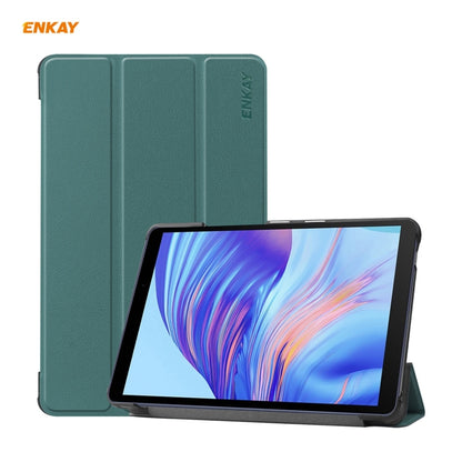 ENKAY PU Leather + Plastic Case with Three-folding Holder for Huawei MatePad T8 / Honor Tablet X7, For Huawei MatePad T8