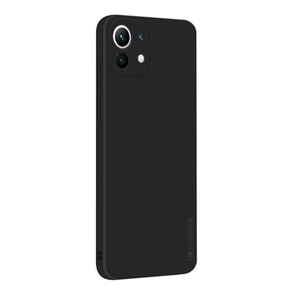 Black silicone TPU phone case with camera cutouts, slim protective back cover.