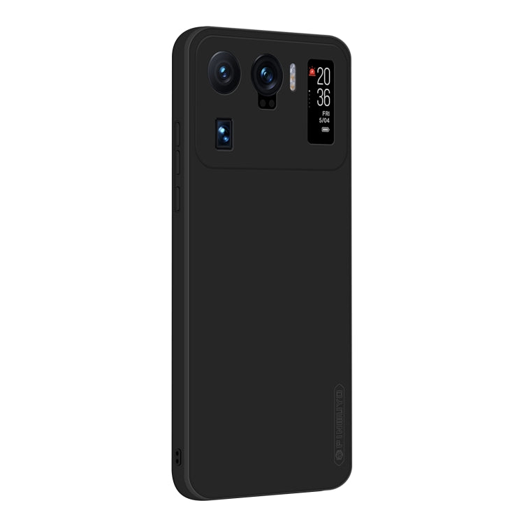Black phone case with camera cutouts and raised edges for shock protection