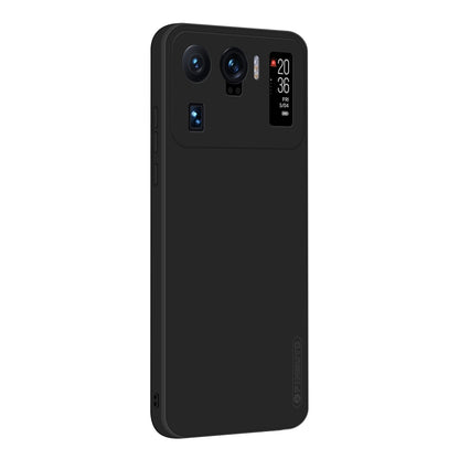 Black phone case with camera cutouts and raised edges for shock protection