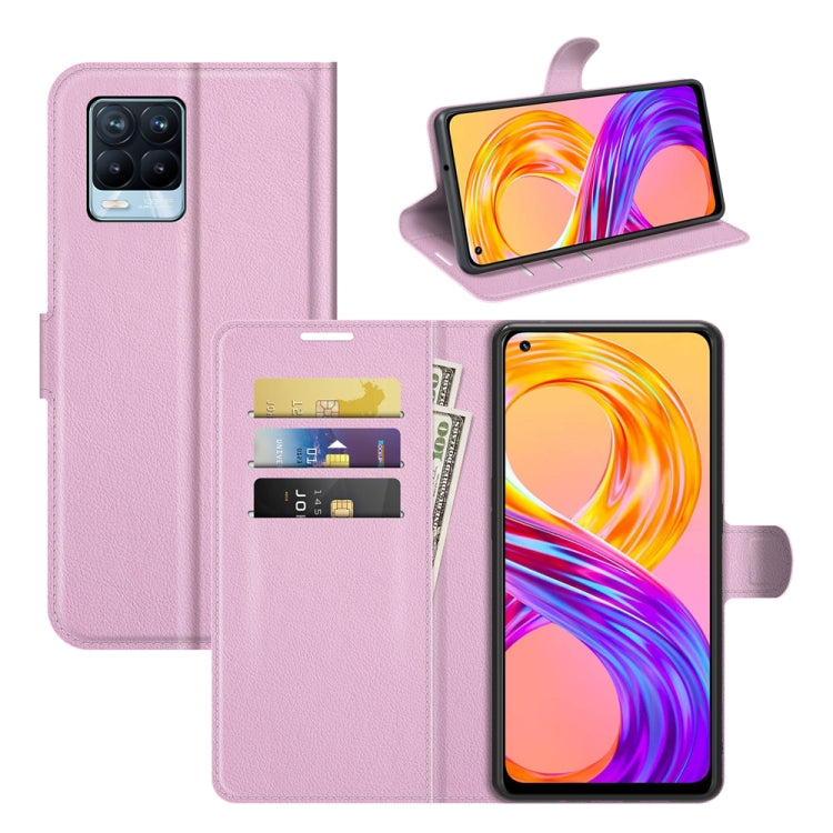 Pink flip wallet phone case with card slots and stand holder