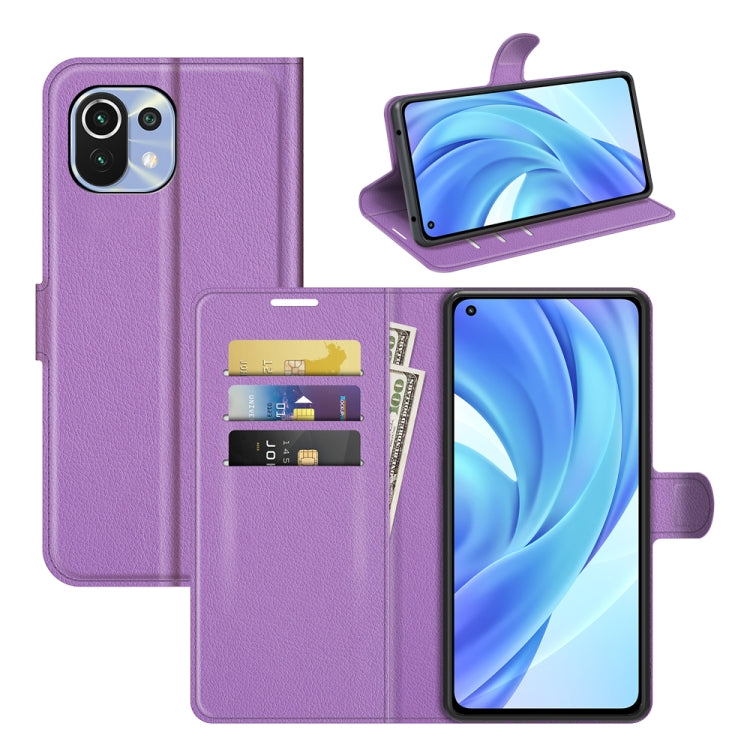 For Xiaomi Mi 11 Lite 4G /  5G Litchi Texture Horizontal Flip Protective Case with Holder & Card Slots & Wallet, For Xiaomi Mi 11 Lite 4G / 5G