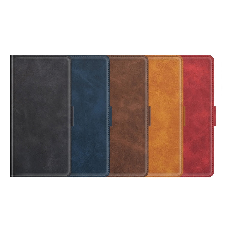 Horizontal leather flip wallet case with card slots, shown in multiple colors