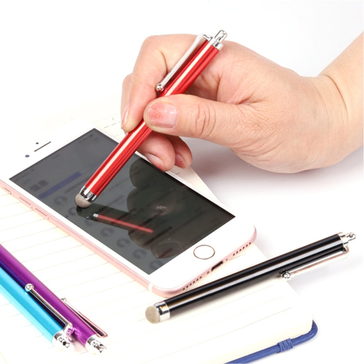 Red and black capacitive stylus pens with metal tips for touchscreen writing