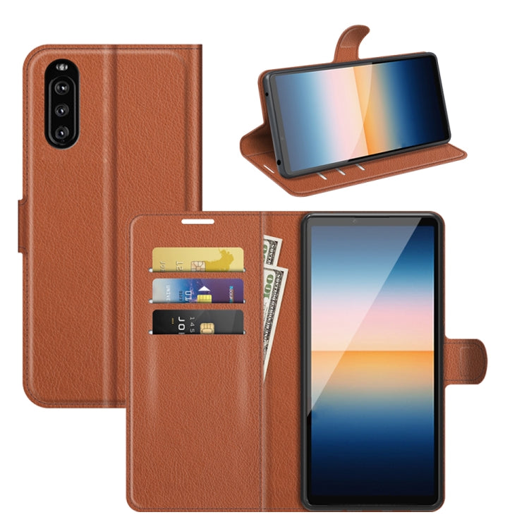For Sony Xperia 10 III Litchi Texture Horizontal Flip Protective Case with Holder & Card Slots & Wallet, For Sony Xperia 10 III