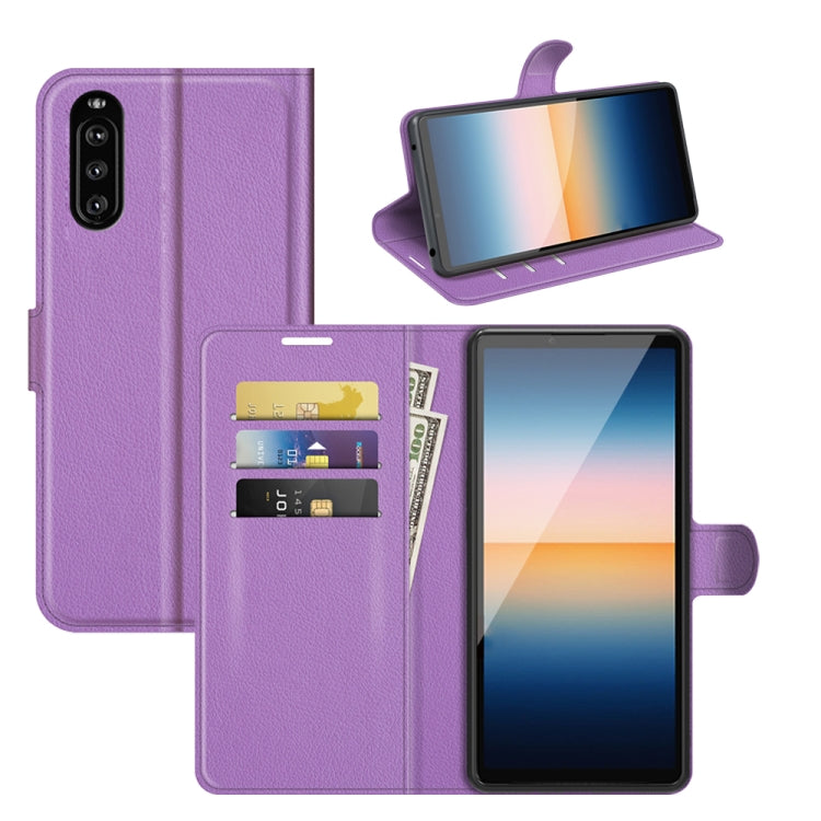 For Sony Xperia 10 III Litchi Texture Horizontal Flip Protective Case with Holder & Card Slots & Wallet, For Sony Xperia 10 III