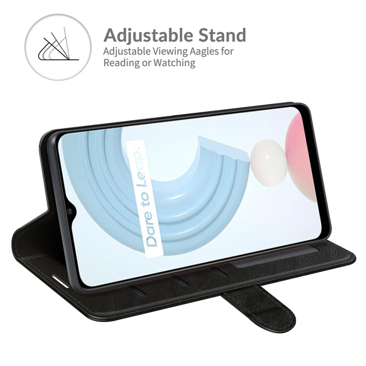 Black textured flip phone case with adjustable stand viewing angle
