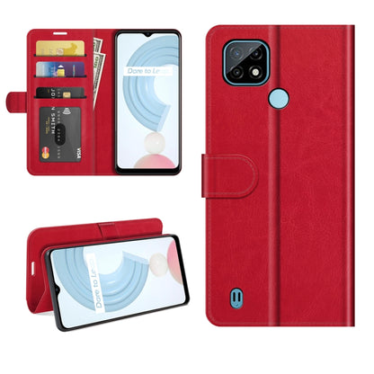 Red textured flip protective phone case with card slots and holder wallet cover