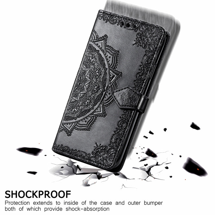 Mandala Flower Embossed Horizontal Flip Leather Case with Bracket / Card Slot / Wallet / Lanyard, For Sony Xperia 5 III, For Galaxy A32 4G, For OPPO F19