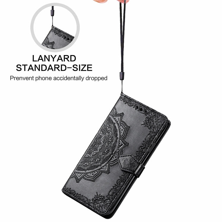 Mandala Flower Embossed Horizontal Flip Leather Case with Bracket / Card Slot / Wallet / Lanyard, For Sony Xperia 5 III, For Galaxy A32 4G, For OPPO F19