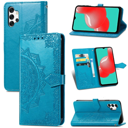 Mandala Flower Embossed Horizontal Flip Leather Case with Bracket / Card Slot / Wallet / Lanyard, For Sony Xperia 5 III, For Galaxy A32 4G, For OPPO F19