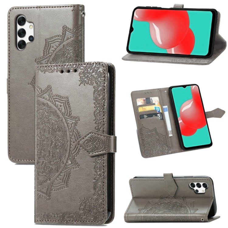 Mandala Flower Embossed Horizontal Flip Leather Case with Bracket / Card Slot / Wallet / Lanyard, For Sony Xperia 5 III, For Galaxy A32 4G, For OPPO F19