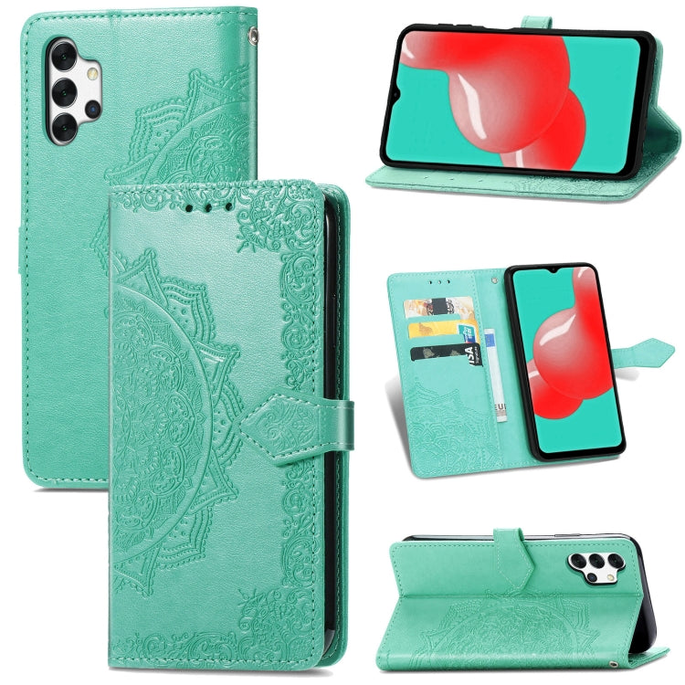 Mandala Flower Embossed Horizontal Flip Leather Case with Bracket / Card Slot / Wallet / Lanyard, For Sony Xperia 5 III, For Galaxy A32 4G, For OPPO F19