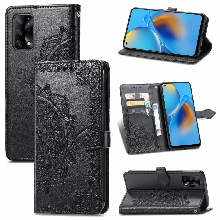 Mandala Flower Embossed Horizontal Flip Leather Case with Bracket / Card Slot / Wallet / Lanyard, For Sony Xperia 5 III, For Galaxy A32 4G, For OPPO F19