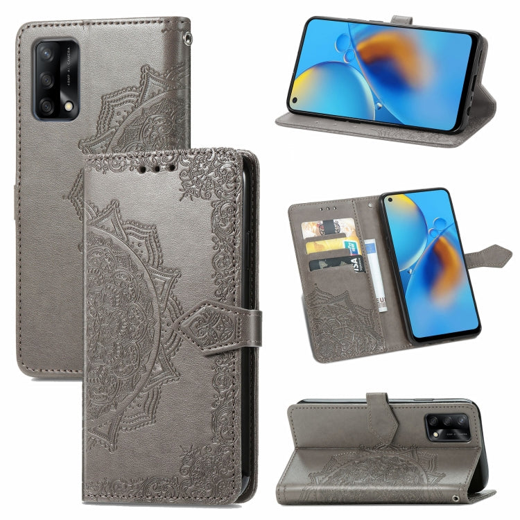 Mandala Flower Embossed Horizontal Flip Leather Case with Bracket / Card Slot / Wallet / Lanyard, For Sony Xperia 5 III, For Galaxy A32 4G, For OPPO F19