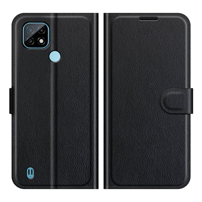 Black textured flip wallet phone case with side card holder