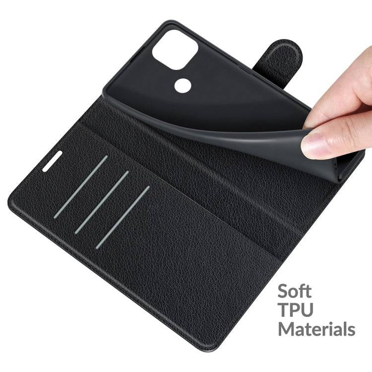 Black flip wallet case with soft TPU backing and magnetic closure