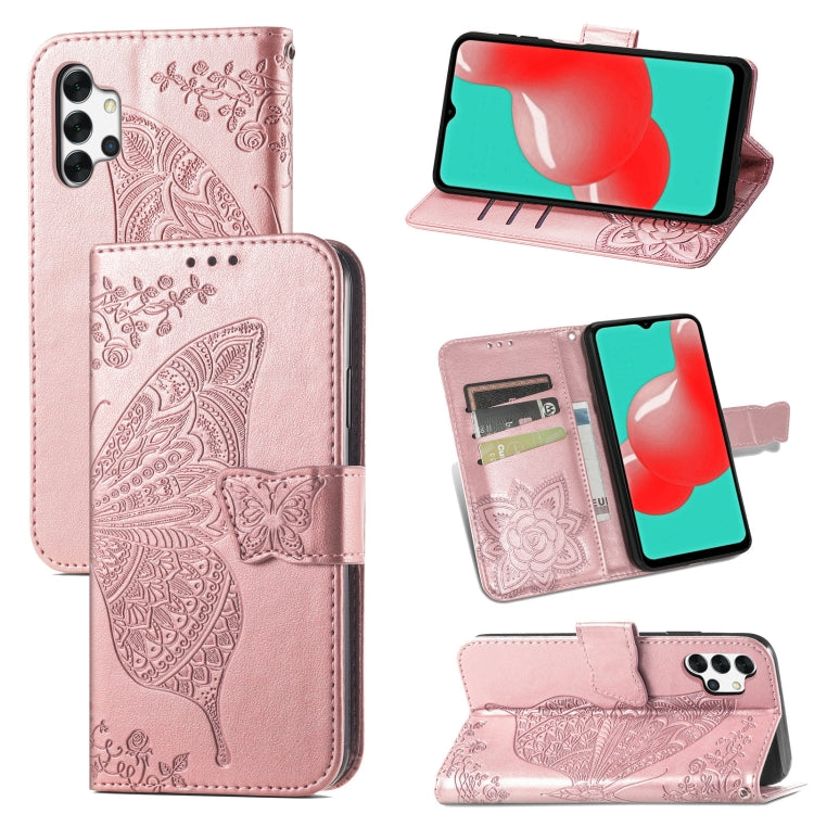 Butterfly Love Flower Embossed Horizontal Flip Leather Case with Bracket / Card Slot / Wallet / Lanyard, For Samsung Galaxy A82 5G, For Samsung Galaxy A32 4G, For Sony Xperia 1 III, For OPPO F19  4G/ A74 4G, For Nokia 6.3, For LG Stylo 7 4G