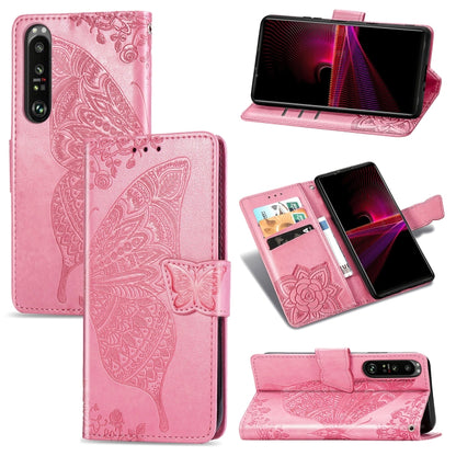 Butterfly Love Flower Embossed Horizontal Flip Leather Case with Bracket / Card Slot / Wallet / Lanyard, For Samsung Galaxy A82 5G, For Samsung Galaxy A32 4G, For Sony Xperia 1 III, For OPPO F19  4G/ A74 4G, For Nokia 6.3, For LG Stylo 7 4G