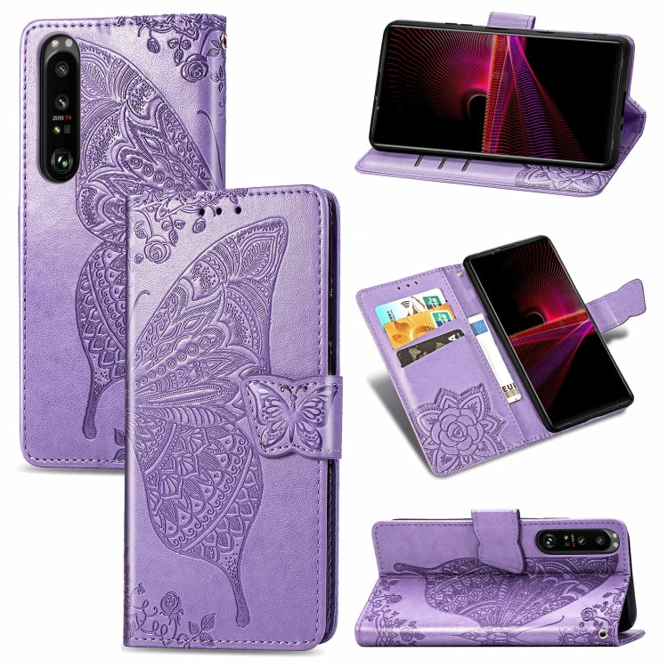 Butterfly Love Flower Embossed Horizontal Flip Leather Case with Bracket / Card Slot / Wallet / Lanyard, For Samsung Galaxy A82 5G, For Samsung Galaxy A32 4G, For Sony Xperia 1 III, For OPPO F19  4G/ A74 4G, For Nokia 6.3, For LG Stylo 7 4G