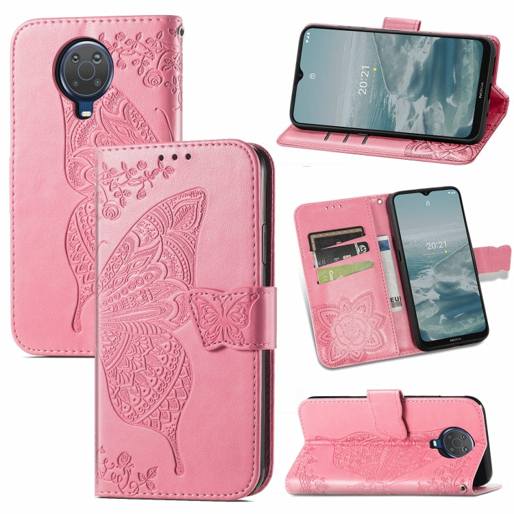 Butterfly Love Flower Embossed Horizontal Flip Leather Case with Bracket / Card Slot / Wallet / Lanyard, For Samsung Galaxy A82 5G, For Samsung Galaxy A32 4G, For Sony Xperia 1 III, For OPPO F19  4G/ A74 4G, For Nokia 6.3, For LG Stylo 7 4G