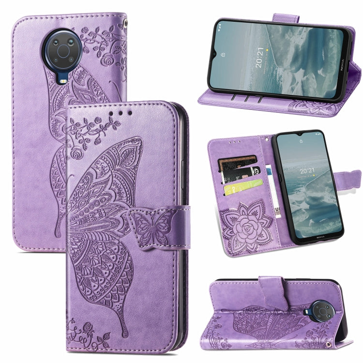 Butterfly Love Flower Embossed Horizontal Flip Leather Case with Bracket / Card Slot / Wallet / Lanyard, For Samsung Galaxy A82 5G, For Samsung Galaxy A32 4G, For Sony Xperia 1 III, For OPPO F19  4G/ A74 4G, For Nokia 6.3, For LG Stylo 7 4G