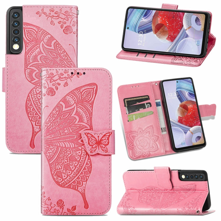 Butterfly Love Flower Embossed Horizontal Flip Leather Case with Bracket / Card Slot / Wallet / Lanyard, For Samsung Galaxy A82 5G, For Samsung Galaxy A32 4G, For Sony Xperia 1 III, For OPPO F19  4G/ A74 4G, For Nokia 6.3, For LG Stylo 7 4G