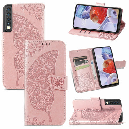 Butterfly Love Flower Embossed Horizontal Flip Leather Case with Bracket / Card Slot / Wallet / Lanyard, For Samsung Galaxy A82 5G, For Samsung Galaxy A32 4G, For Sony Xperia 1 III, For OPPO F19  4G/ A74 4G, For Nokia 6.3, For LG Stylo 7 4G