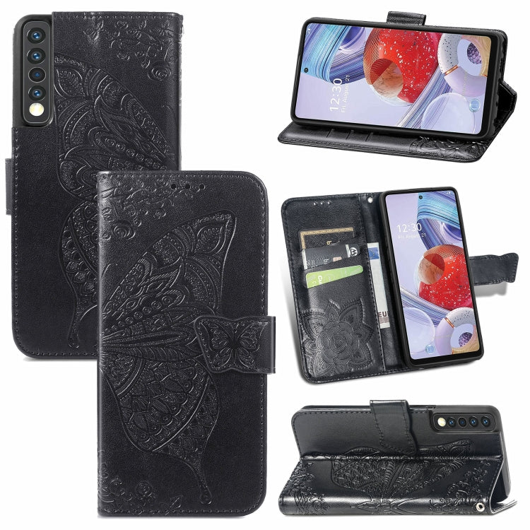 Butterfly Love Flower Embossed Horizontal Flip Leather Case with Bracket / Card Slot / Wallet / Lanyard, For Samsung Galaxy A82 5G, For Samsung Galaxy A32 4G, For Sony Xperia 1 III, For OPPO F19  4G/ A74 4G, For Nokia 6.3, For LG Stylo 7 4G