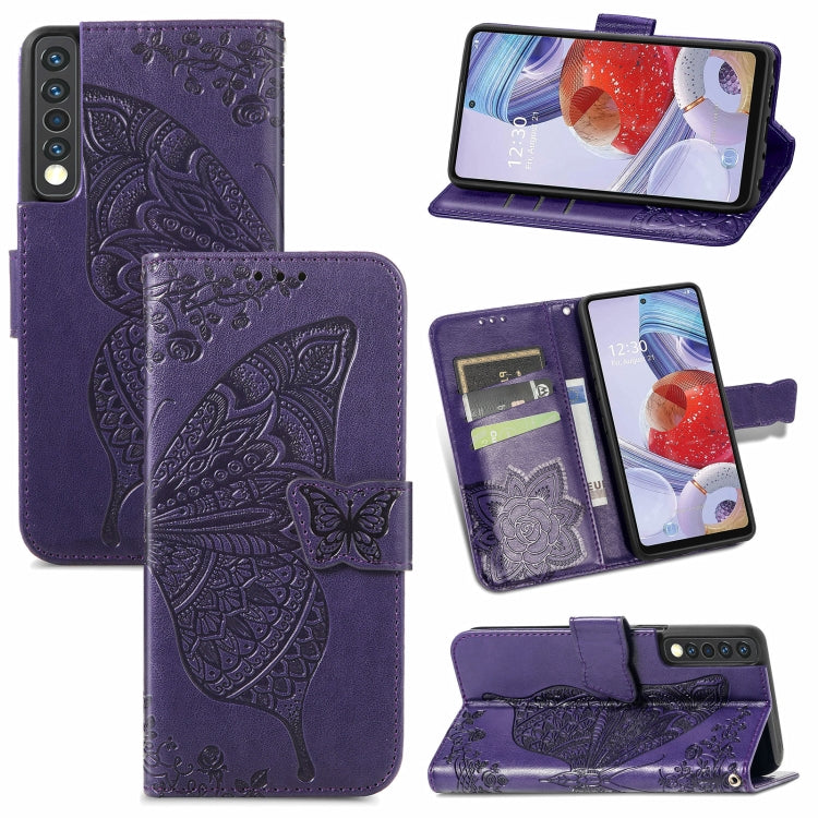 Butterfly Love Flower Embossed Horizontal Flip Leather Case with Bracket / Card Slot / Wallet / Lanyard, For Samsung Galaxy A82 5G, For Samsung Galaxy A32 4G, For Sony Xperia 1 III, For OPPO F19  4G/ A74 4G, For Nokia 6.3, For LG Stylo 7 4G