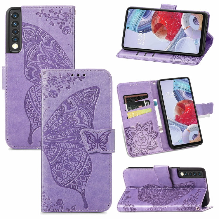 Butterfly Love Flower Embossed Horizontal Flip Leather Case with Bracket / Card Slot / Wallet / Lanyard, For Samsung Galaxy A82 5G, For Samsung Galaxy A32 4G, For Sony Xperia 1 III, For OPPO F19  4G/ A74 4G, For Nokia 6.3, For LG Stylo 7 4G
