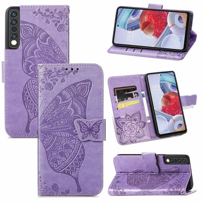 Butterfly Love Flower Embossed Horizontal Flip Leather Case with Bracket / Card Slot / Wallet / Lanyard, For Samsung Galaxy A82 5G, For Samsung Galaxy A32 4G, For Sony Xperia 1 III, For OPPO F19  4G/ A74 4G, For Nokia 6.3, For LG Stylo 7 4G