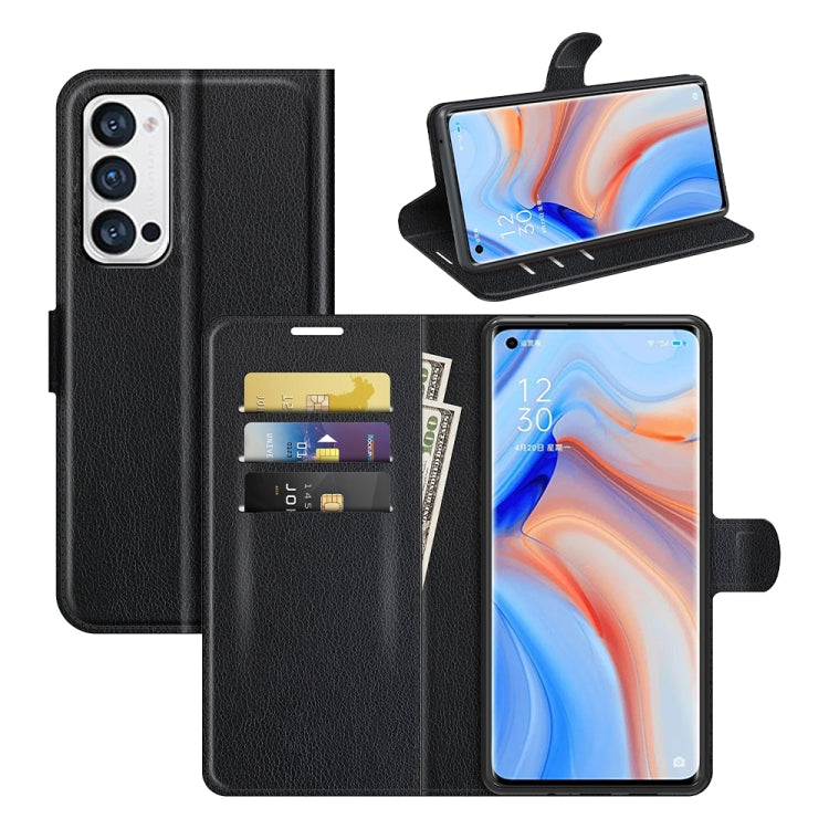 Black folio phone case with flip cover, card slots, and magnetic-style closure for protection