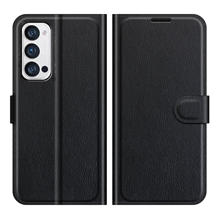Black leather-texture folio phone case with flip cover and side hand strap