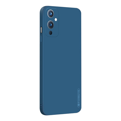 Blue silicone TPU phone case back view with camera cutouts