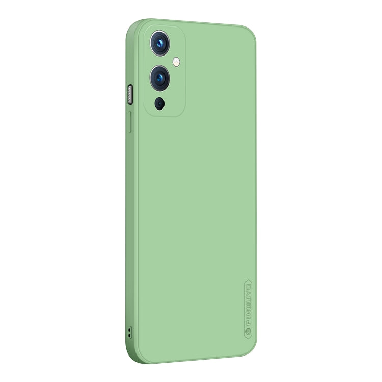 Green shockproof silicone TPU phone case with camera cutouts, PINWUYO Touching Series