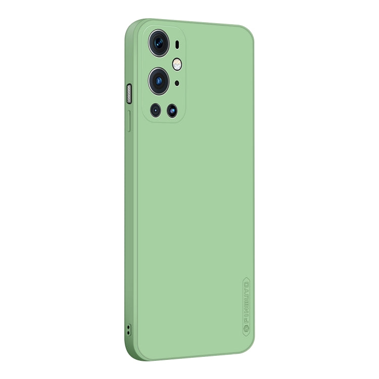 Green shockproof silicone TPU phone case with triple-lens camera cutout