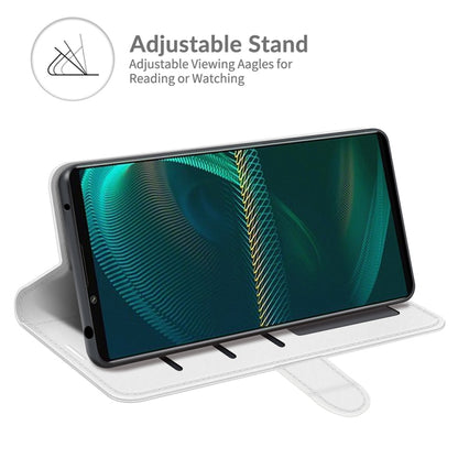 For Sony Xperia 5 III R64 Texture Single Horizontal Flip Protective Case with Holder & Card Slots & Wallet& Photo Frame, For Sony Xperia 5 III